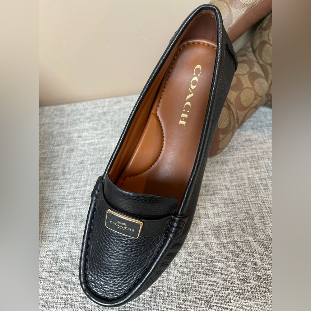 $149 Coach Mona Drives women’s shoes Black leather - Picture 5 of 8